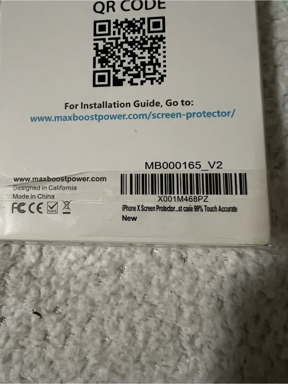 iPhone X/XS Maxboost Premium Tempered Glass Screen Protector - NEW